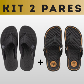 Kit 2 Pares Chinelo Masculino Sandalia Power Antistress Tiras Reforçadas Antiderrapante em Oferta na Shopee