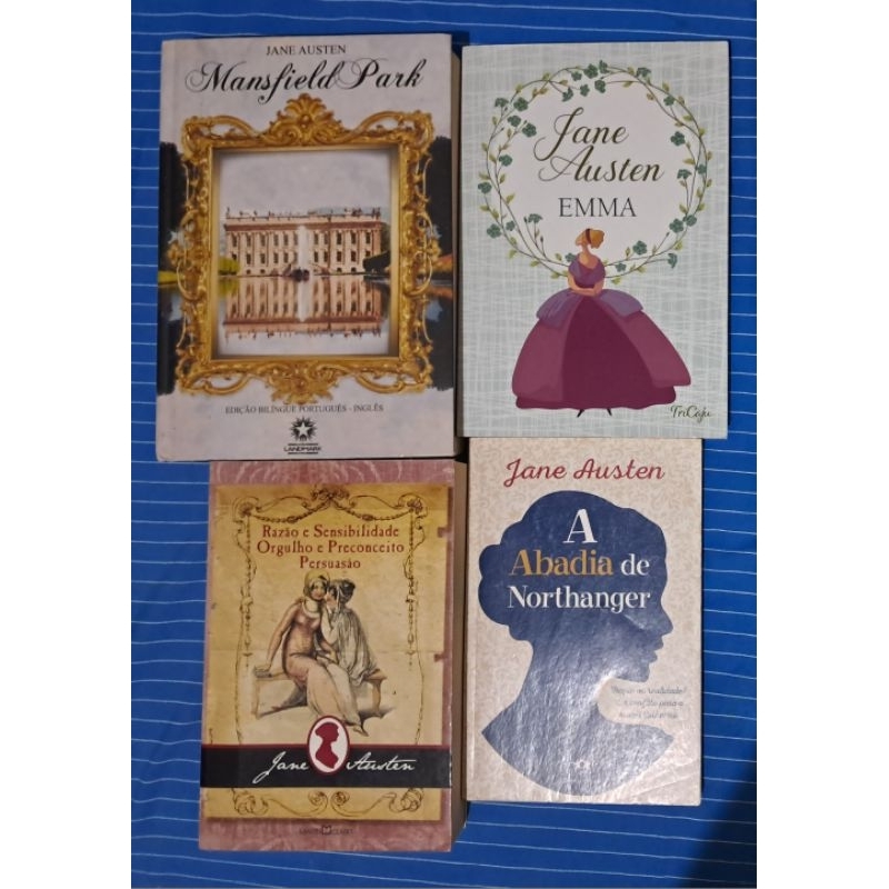 KIT 04 LIVROS USADO E ANTIGO 06 ROMANCES CLASSICOS Jane Austen Razão e sensibilidade  / Persuasão/ Mansfield Park outros