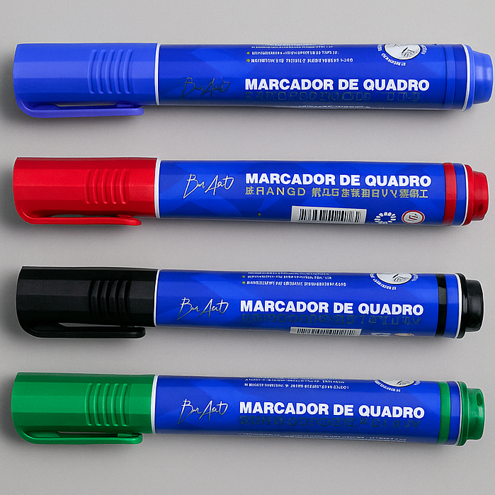 kit 4 Caneta Marcador Pincel Para Quadro Branco Recarregável em Oferta na Shopee