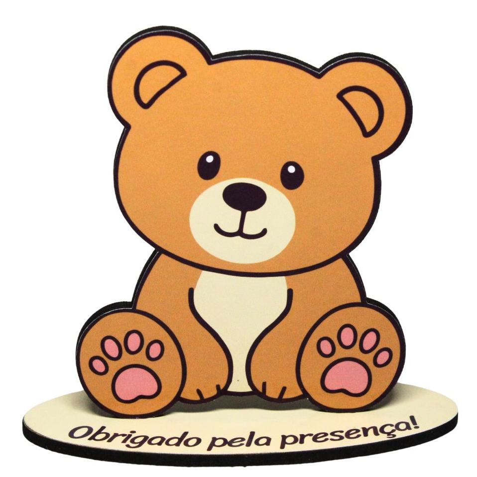 Lembrancinha Chá Revelação/Bebê Festa Infantil - Ursinho Obrigado Pela Presença!