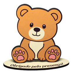 Lembrancinha Chá Revelação/Bebê Festa Infantil - Ursinho Obrigado Pela Presença!