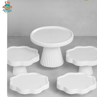 KIT FESTA 1 BOLEIRA ELEGANCE + 2 BANDEJA FLOR + 2 PORTA DOCE FLOR PARA FESTAS ANIVERSÁRIO  DECORAÇÃO em Oferta na Shopee