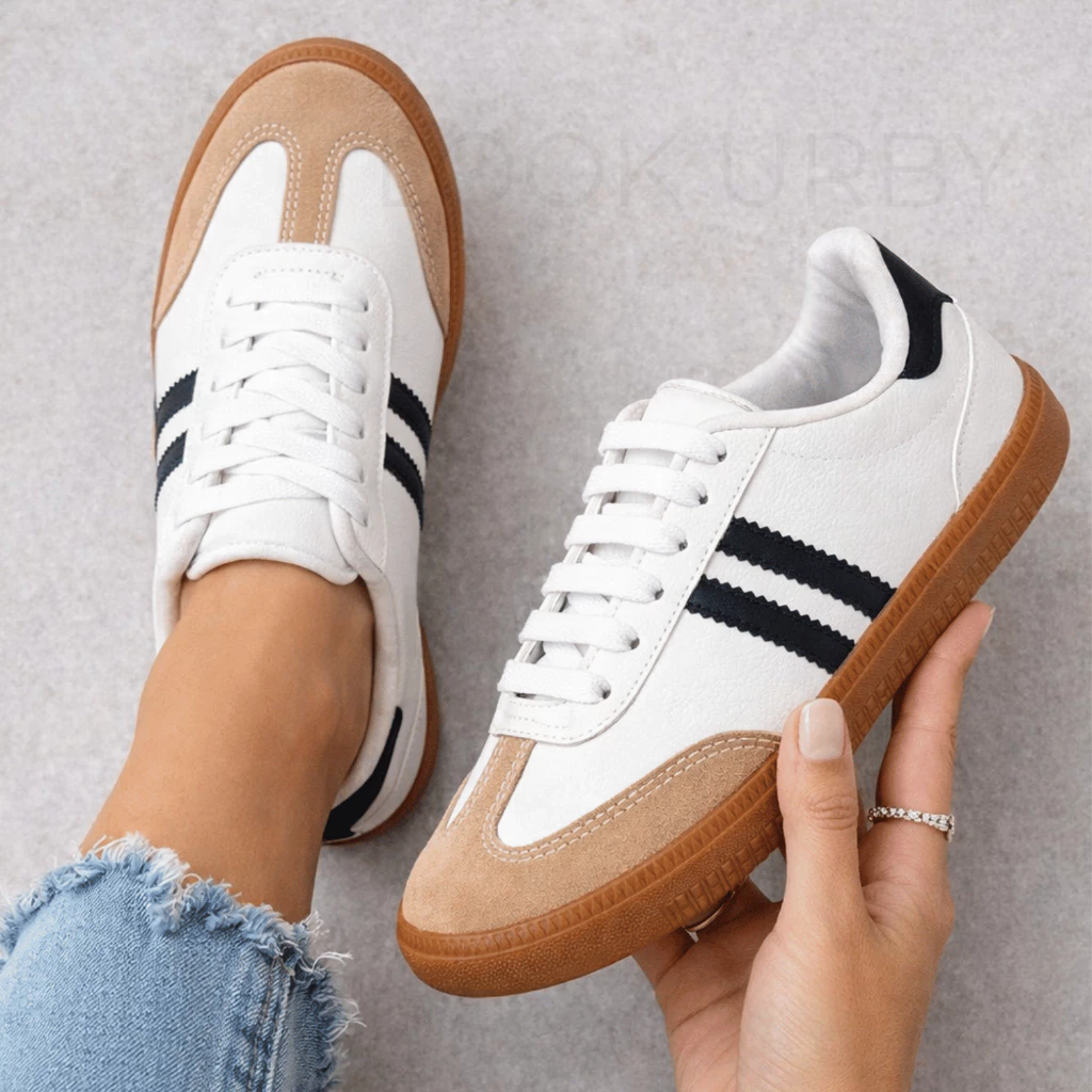 Tênis Feminino Casual Urbano Designer Moderno Super Confortável Estiloso Macio Promoção — imagem 1