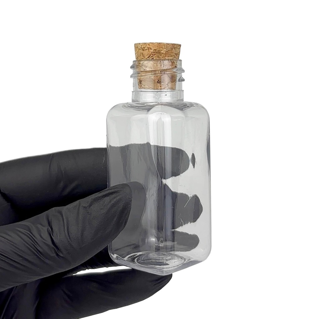 70 - Mini Frascos De Plástico 40ml Com Tampas De Rolha