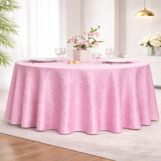 Toalha de Mesa Redonda 4, 6, 8, 10, 12 lugares Jacquard Cobre Mancha Para Sala, Festas, Buffet Luxo em Oferta na Shopee