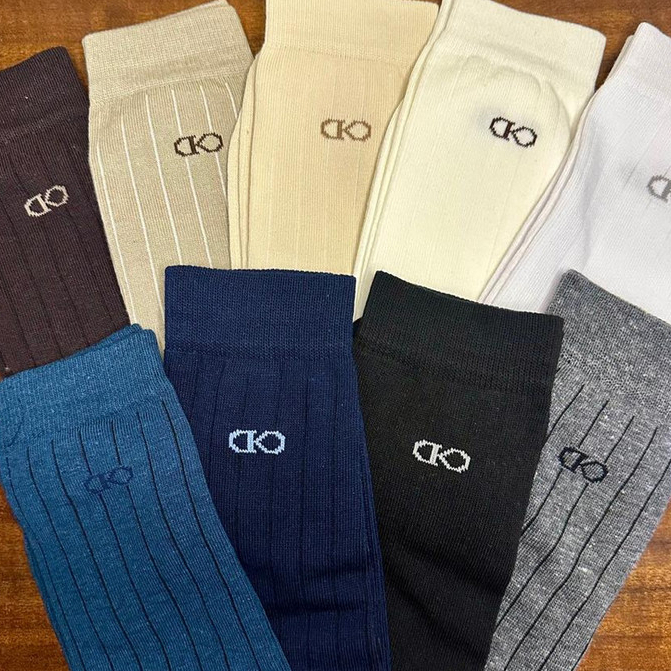 Meia Social Moderna Exclusiva e Unicas Canelada Casual - Elegância e Qualidade para o Dia a Dia em Oferta na Shopee