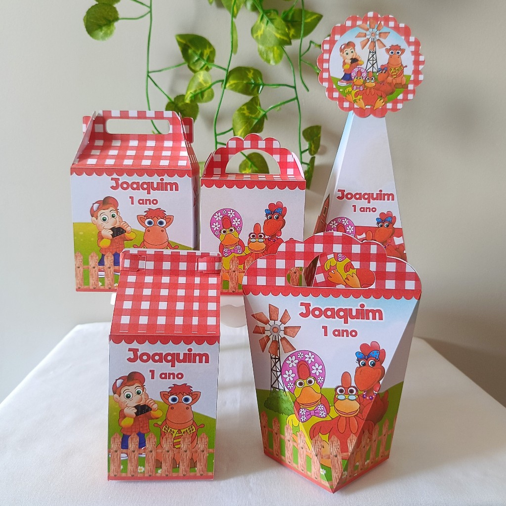 Kit Caixinhas Personalizadas COCORICÓ MENINO - Festa Lembrancinha Aniversário Menino