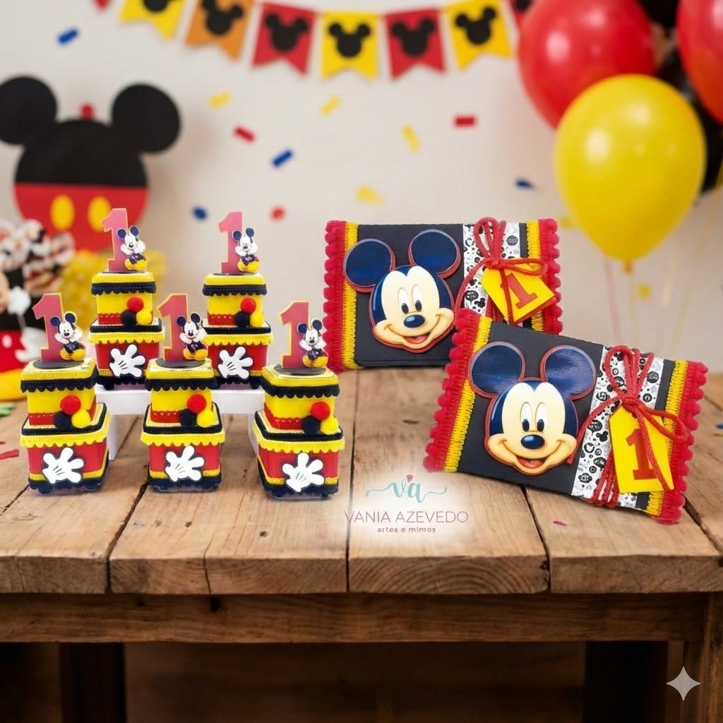 Festa Luxo Mickey Personalizados I Lembrancinhas I Festas I Caixinhas I Aniversários I Kit Kat l Caixa Acrílica