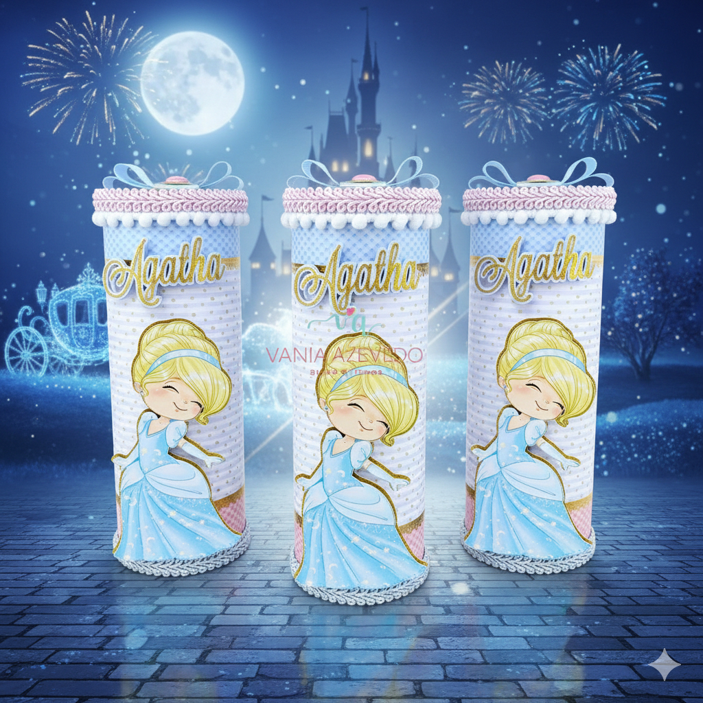 Kit Festa Luxo Cinderela Personalizados I Lembrancinhas I Festas I Aniversários I Batata Pringles Personalizada 104g