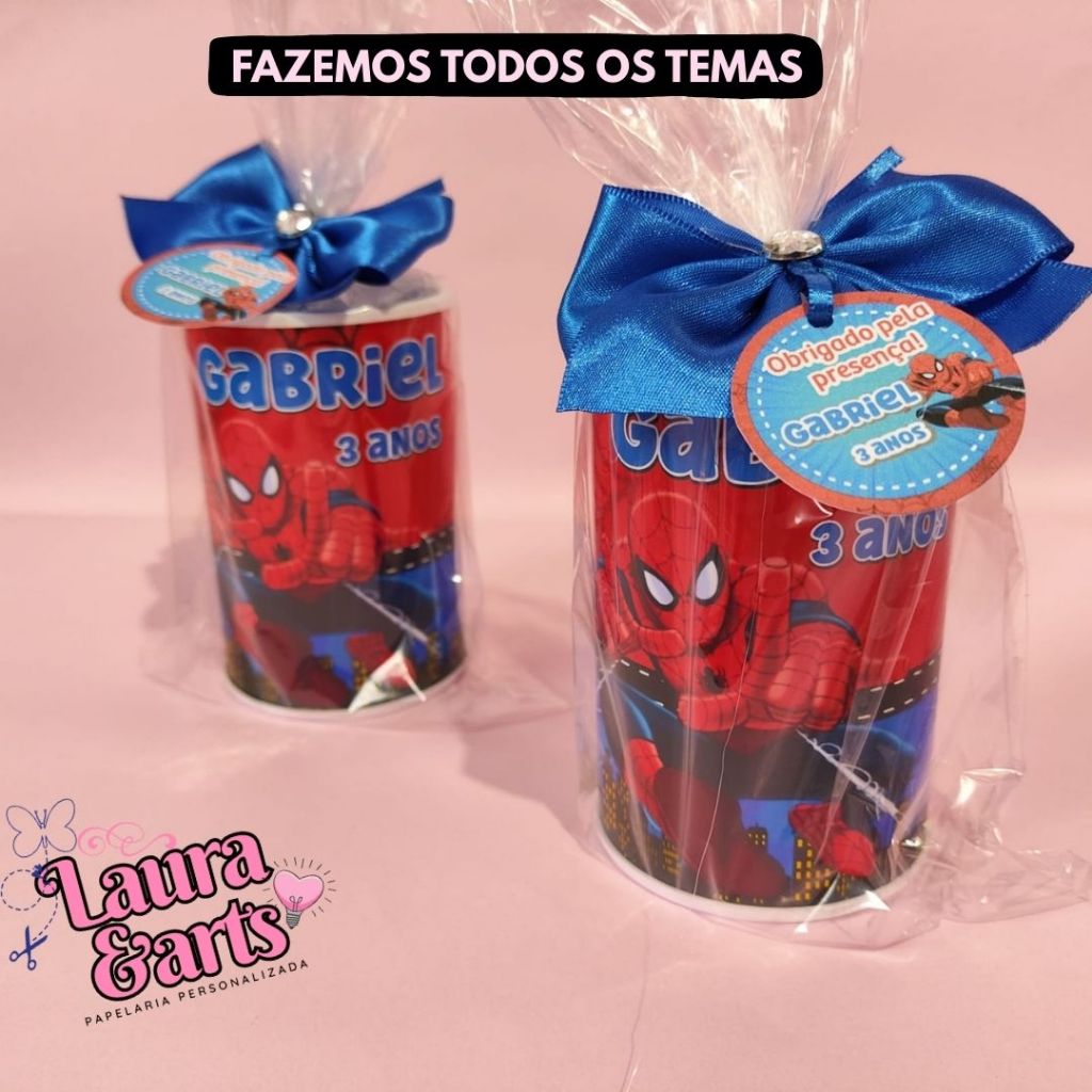 Cofrinho Personalizado com tema HOMEM ARANHA | Lembrancinha Festa Infantil | FAZEMOS TODOS OS TEMAS