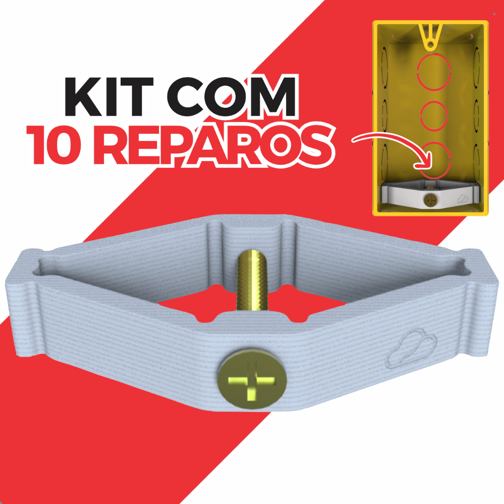 Kit Reparo Salva Abas Tomadas Caixinha De Luz 4x2 Expansível Resistente Universal em Oferta na Shopee