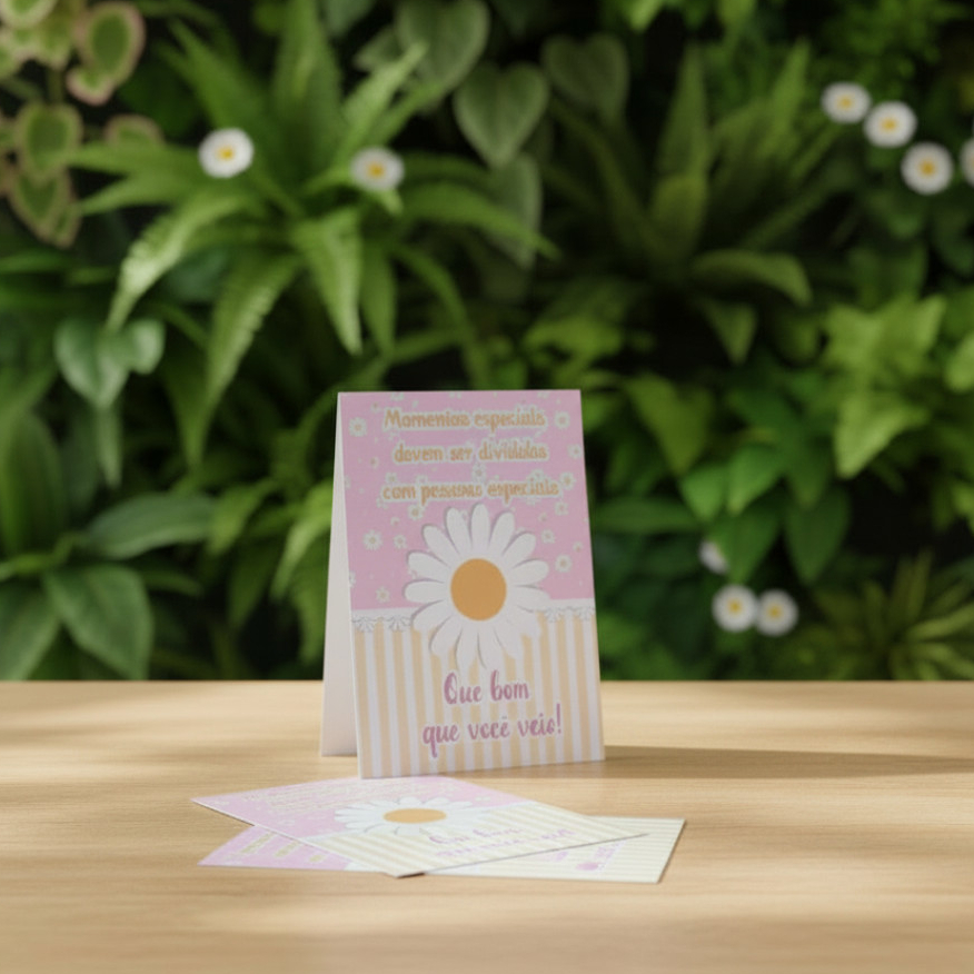 Plaquinhas de Agradecimento Enfeite/ Centro de mesa Tema Personalizado MARGARIDA