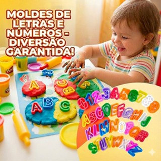 Kit Forminhas de Modelar Cortador de Alfabeto Completo + Números de 0 a 9 em Oferta na Shopee
