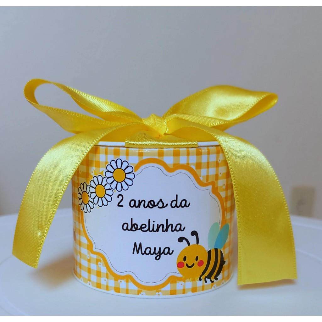 Kit Tubolata Personalizada 5x6 ABELINHA Lembrancinha para Festa de Aniversário,Mêsversário,FESTA ABELINHA vários temas
