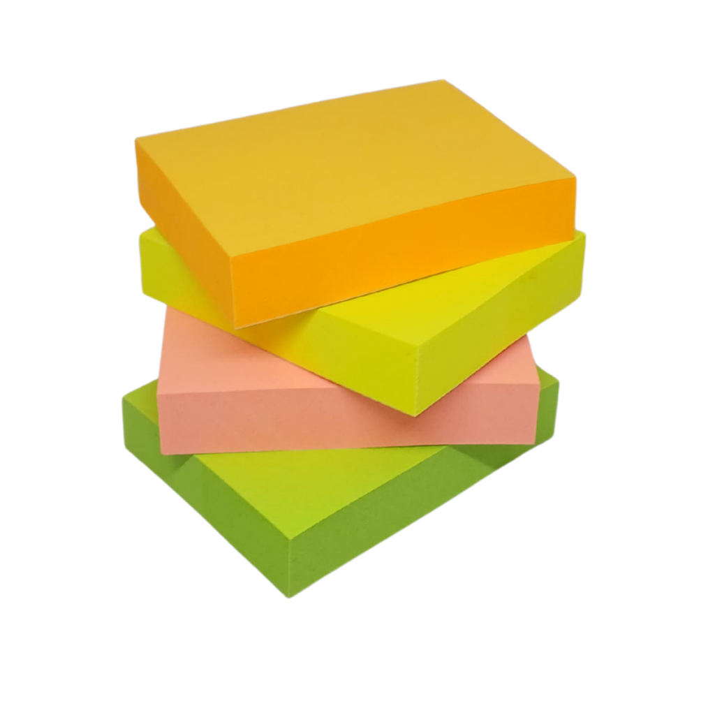Blocos De Notas Adesivo Colorido Recados Com 400 Folhas Para Anotações Autocolante