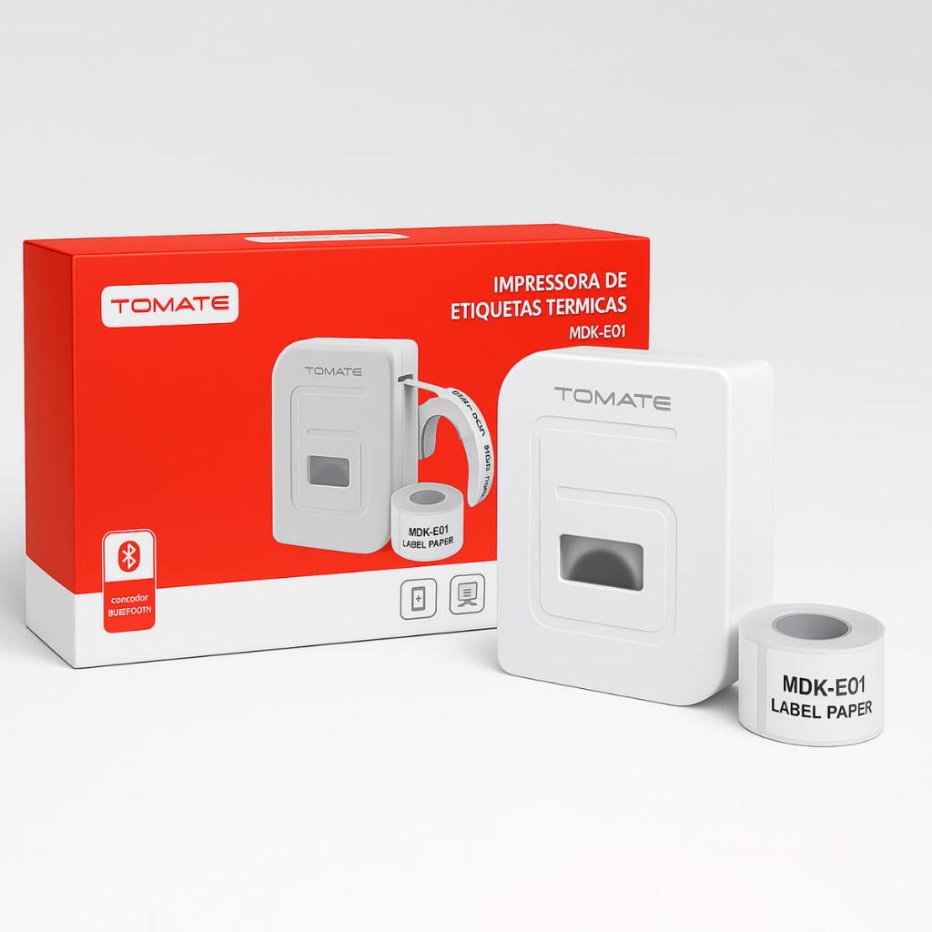 Impressora de Etiquetas Térmica Portátil Bluetooth