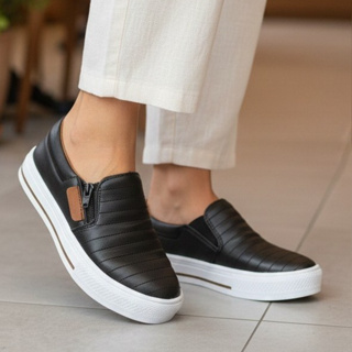 Tênis Slip On Feminino Macio Confortável Escolar Trabalho Promoção Várias Cores 38 ao 43 em Oferta na Shopee