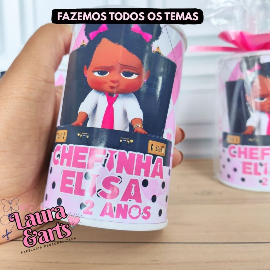 Cofrinho Personalizado com tema PODEROSA CHEFINHA | Lembrancinha Festa Infantil | FAZEMOS TODOS OS TEMAS