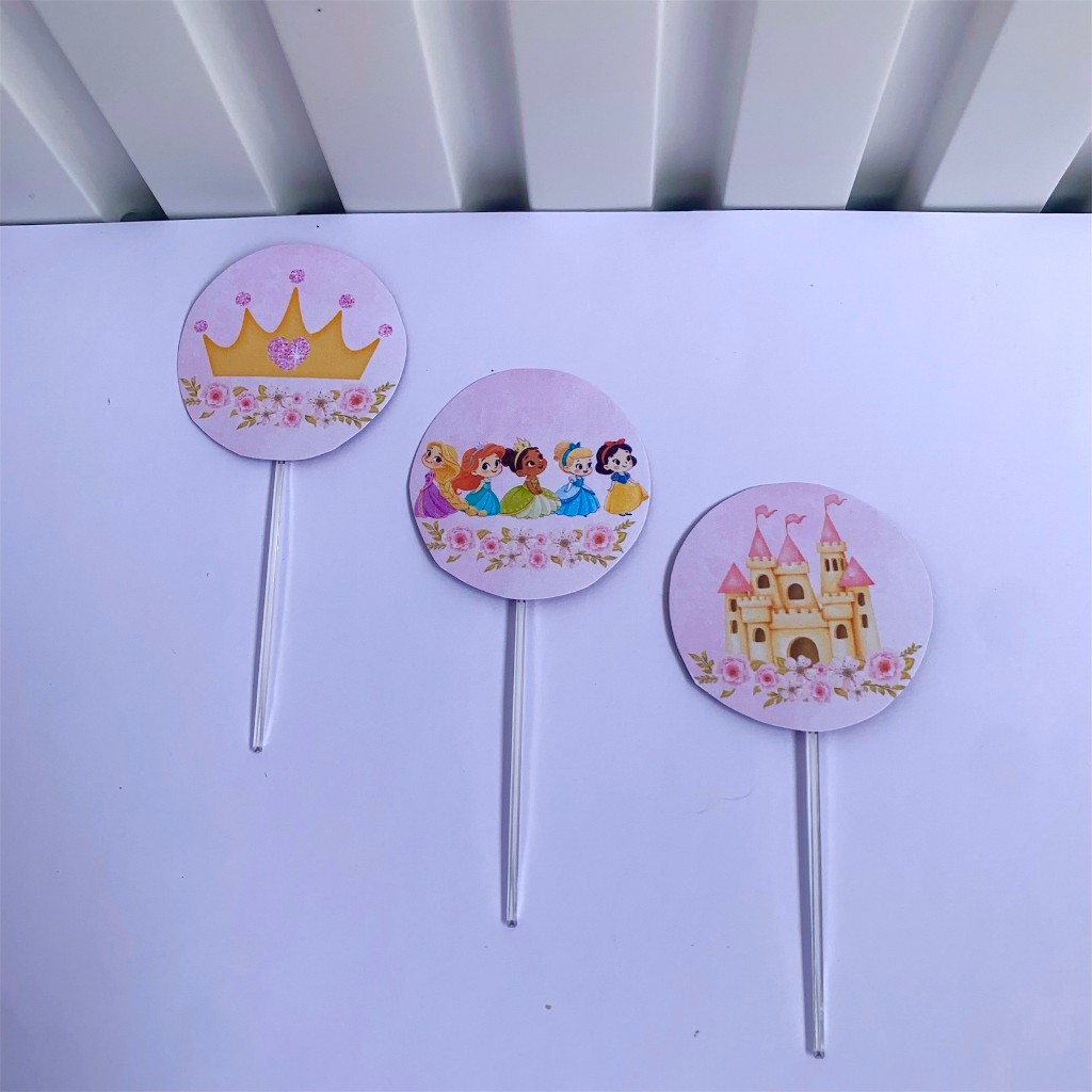 Topper de Cupcakes Princesas Cute Personalizados /Lembrancinha de Festa /Aniversário