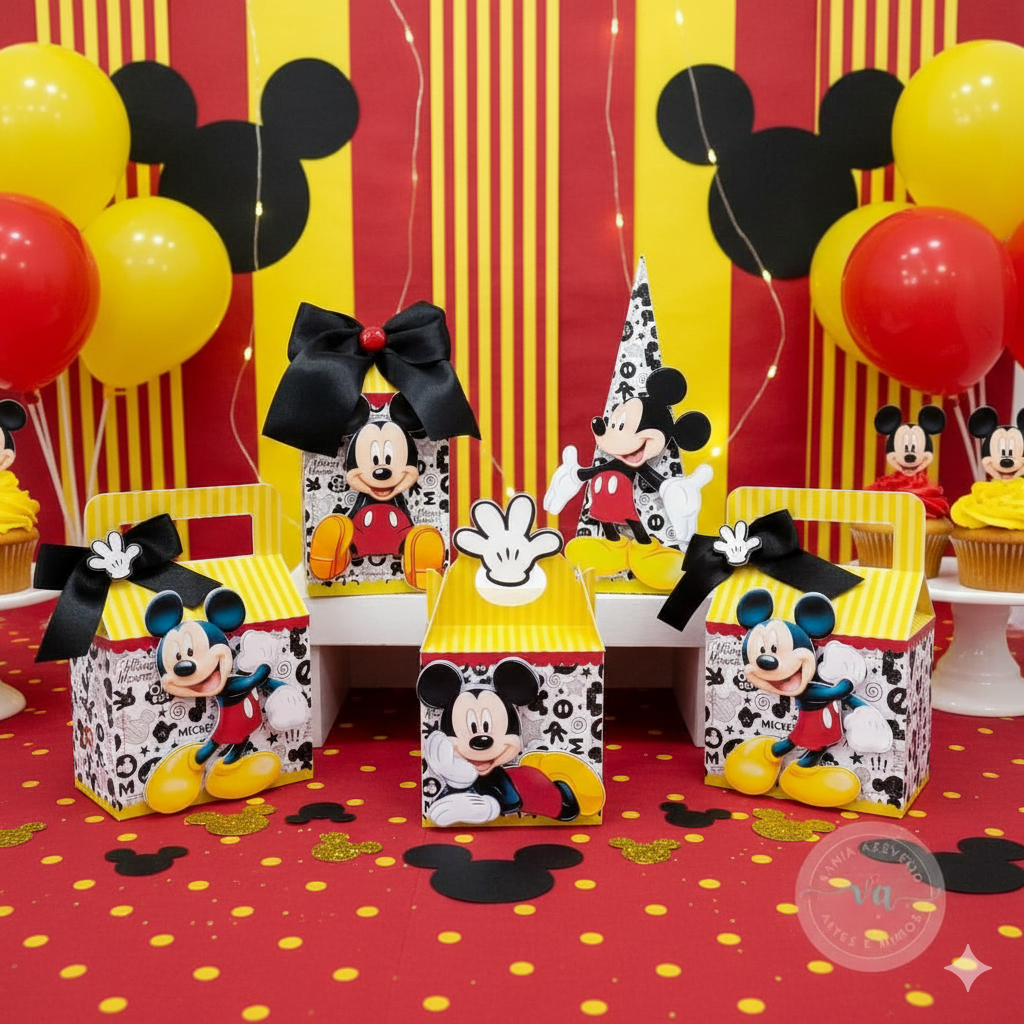 Kit Festa Mickey Personalizados I Lembrancinhas I Festas I Caixinhas I Aniversários