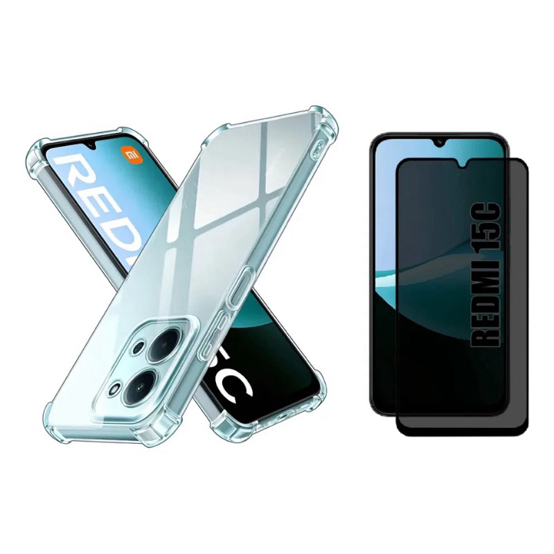Capa Capinha case Anti Shock P/ Xiaomi Redmi 15c + Película Privativa