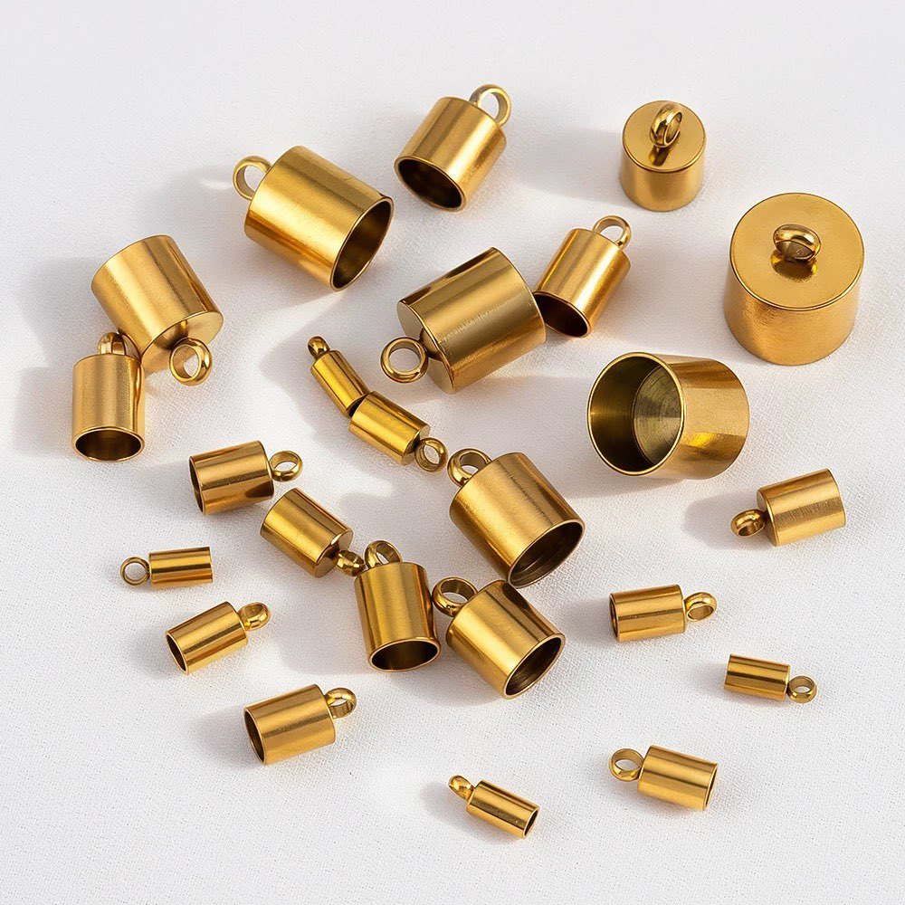 25-300pçs cobre Terminal ponteira copinho em ABS TAM: 4mm/5mm/6mm/7mm/9/ para artesanatos em geralmmmm em Oferta na Shopee