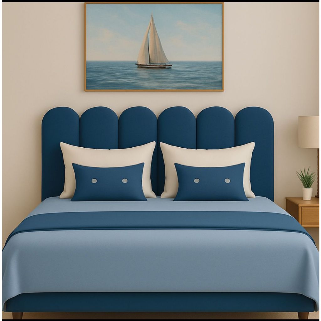 kit Completo com até 10 Cabeceira Cama Estofada Autocolante 45X20 NUVEM - ENVIO FULL