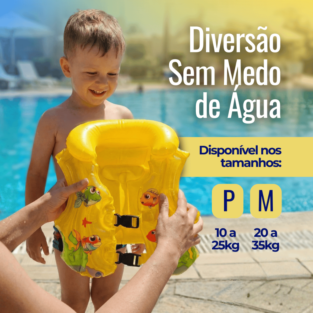 Boia Inflável Colete Piscina Praia Criança Bebê Unissex P M 10 a 35kg — imagem 2 de 2