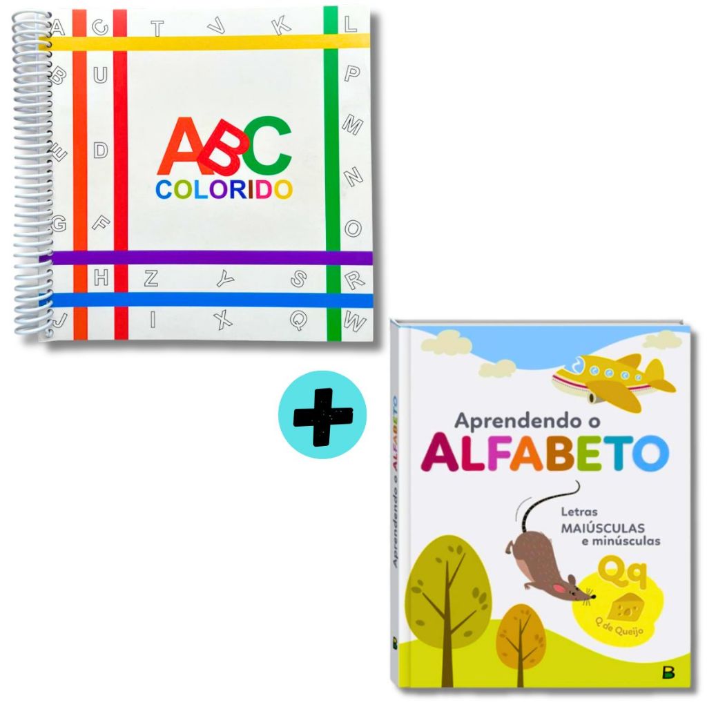 Livro de Colorir Infantil Educativo Alfabeto Abc