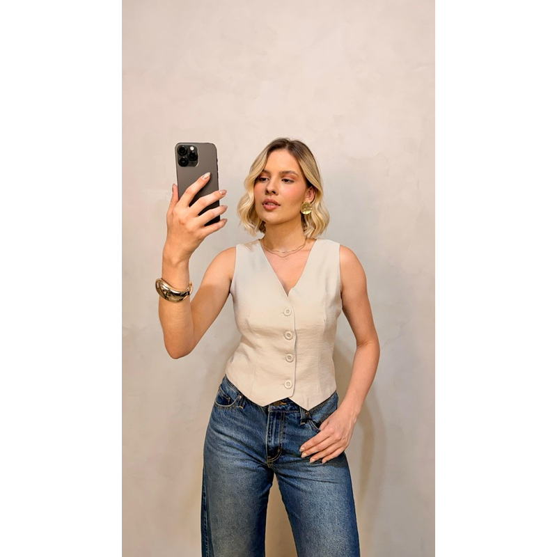 Colete alfaiataria  marrant premium elegante