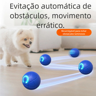 Bolinha de Brincar Automática para Cachorro - Recarregável USB, Interativa