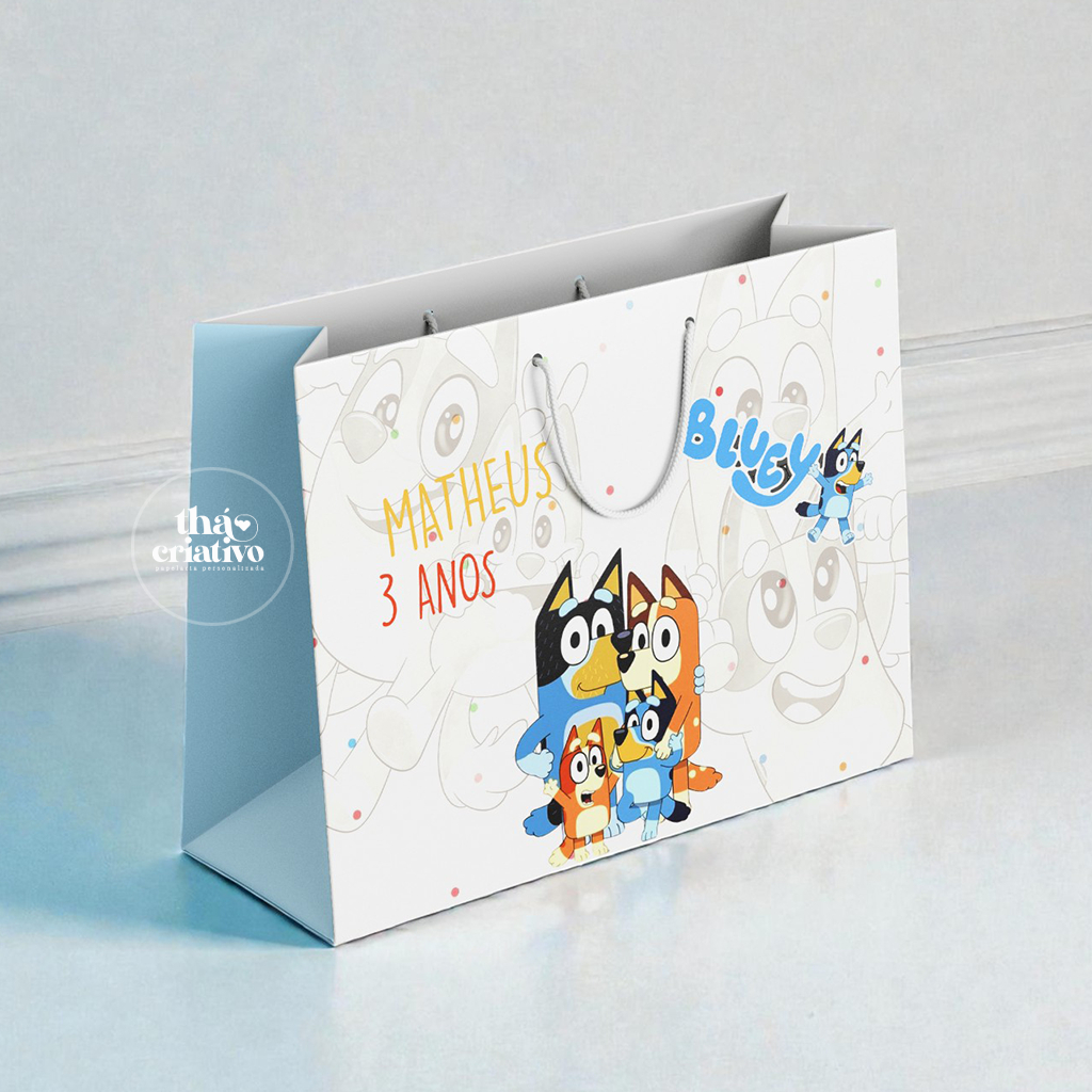 Sacolinha Bluey Personalizado | Sacolinha | Lembrancinha | Mimos | Aniversário Bluey