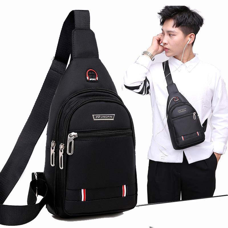 Bolsa masculina mochila transversal bolsa de peito em Oferta na Shopee