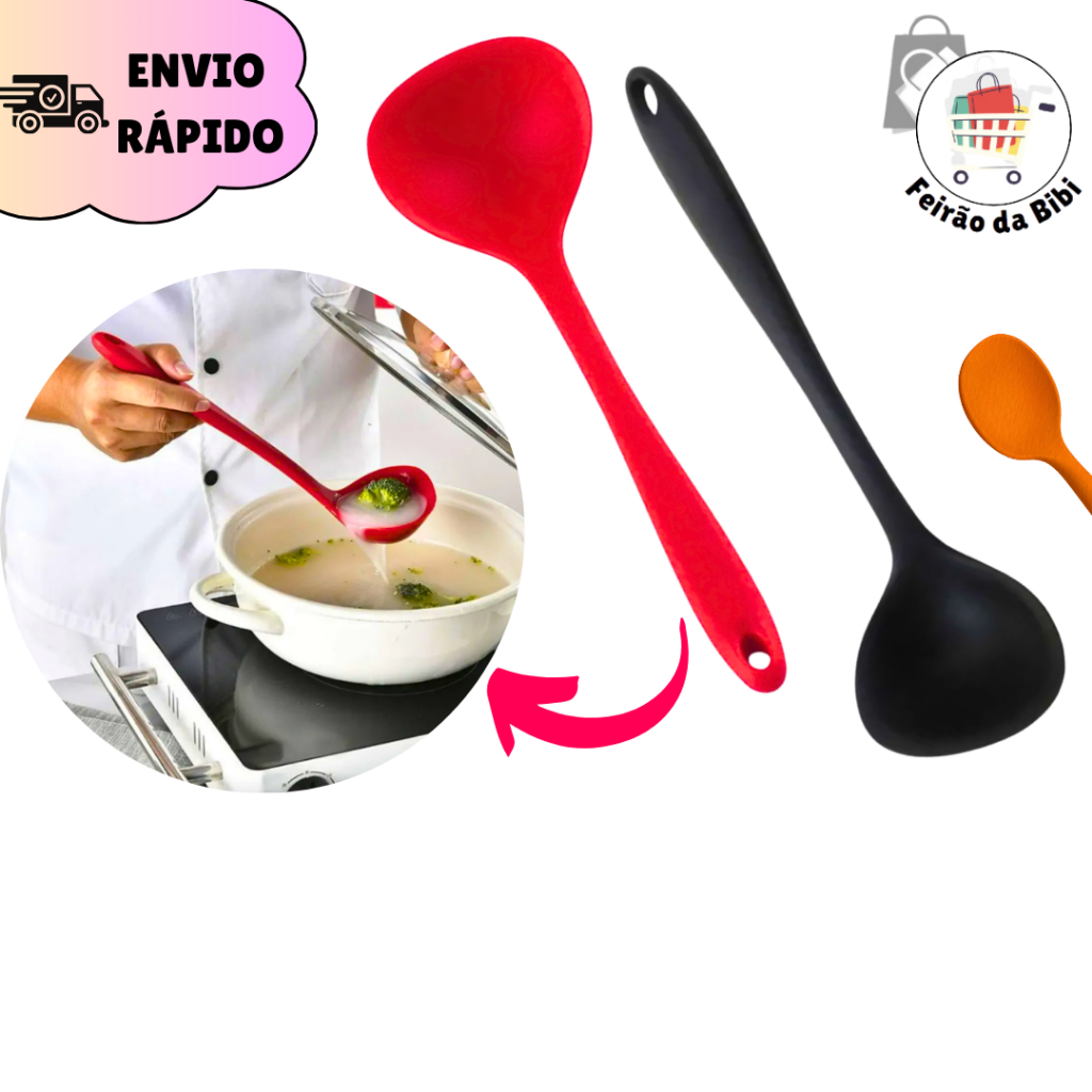 Concha de Silicone para Molhos Pegador Cozinha Comida Utensílio