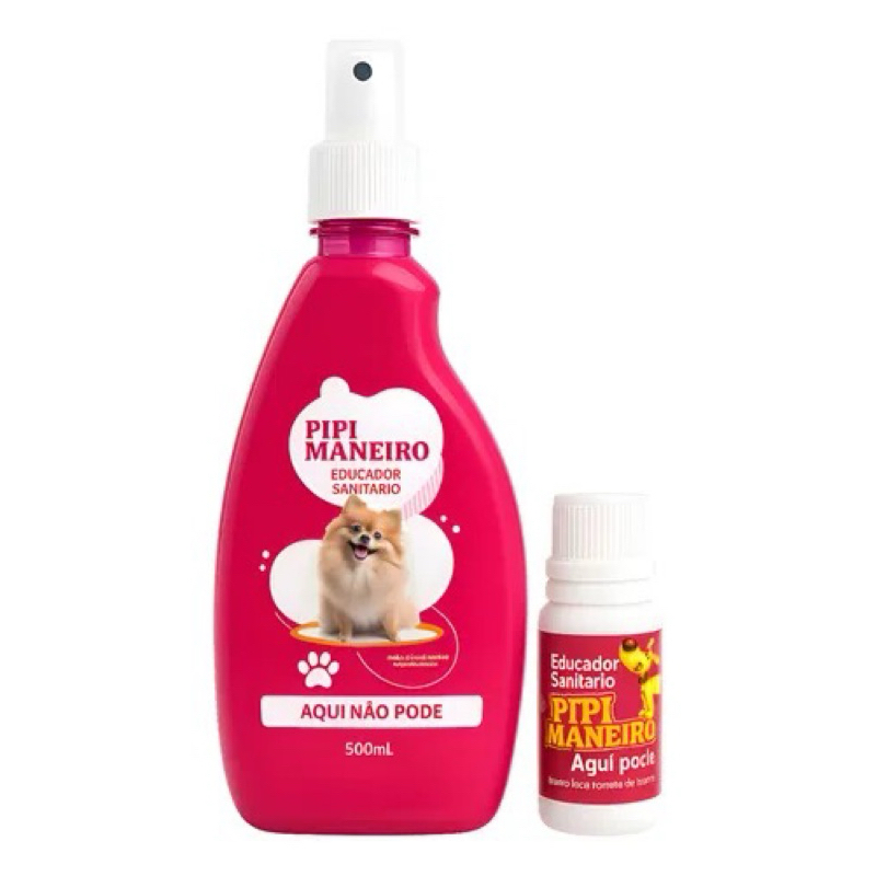 Kit Educador Xixi Não Pode 500ml + Xixi Pode 20ml | Treinamento Pet Sem Estresse