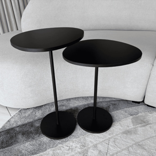 Kit 2 Mesa Lateral Orgânica de Canto Design Haste Preta Monopé de Apoio Vitta Decoração em Oferta na Shopee