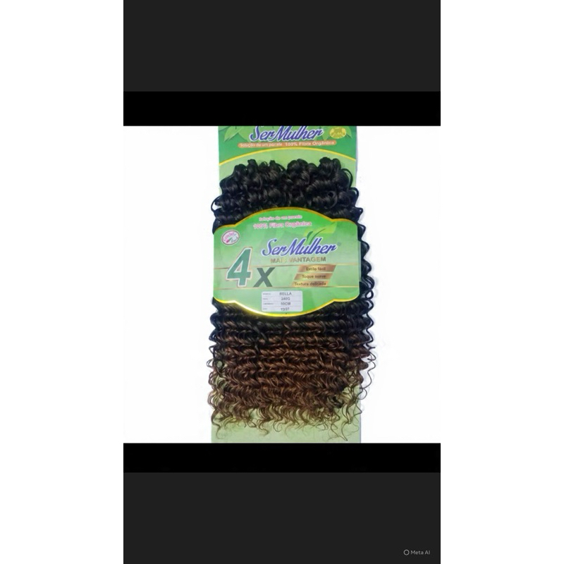 Cabelo Orgânico Bella 340g, Crochet Braid 50cm