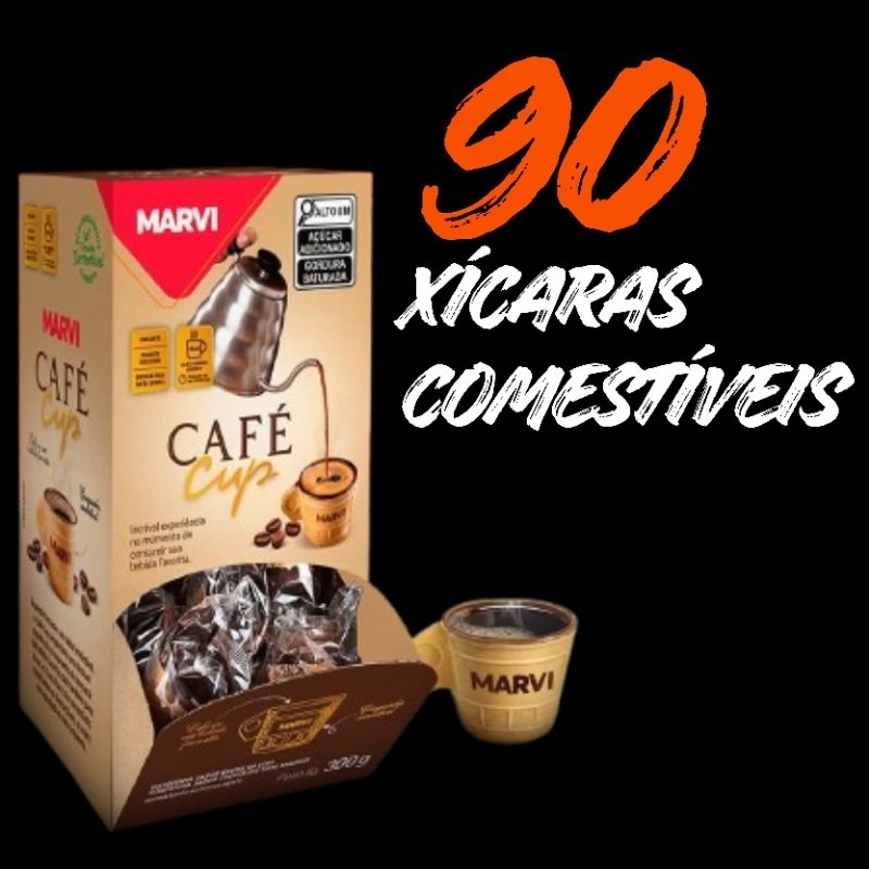 Kit 1(30 Xícaras) Kit 2(60 Xícaras) Kit 3(90 Xícaras)CaféCup Comestíveis MARVI Sabor Baunilha Chocolate Caixas Canguru em Oferta na Shopee