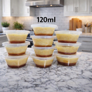 Forma de pudim 120ml forneável com tampa com 10/20/30 unidades. em Oferta na Shopee