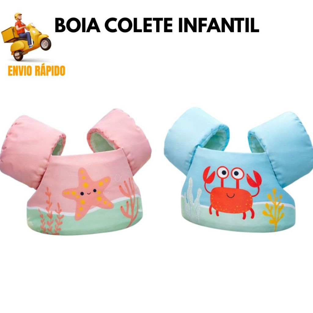 Boia Infantil Colete Estrela Siri Crianças Segurança para Piscina Praia Lazer Aquático