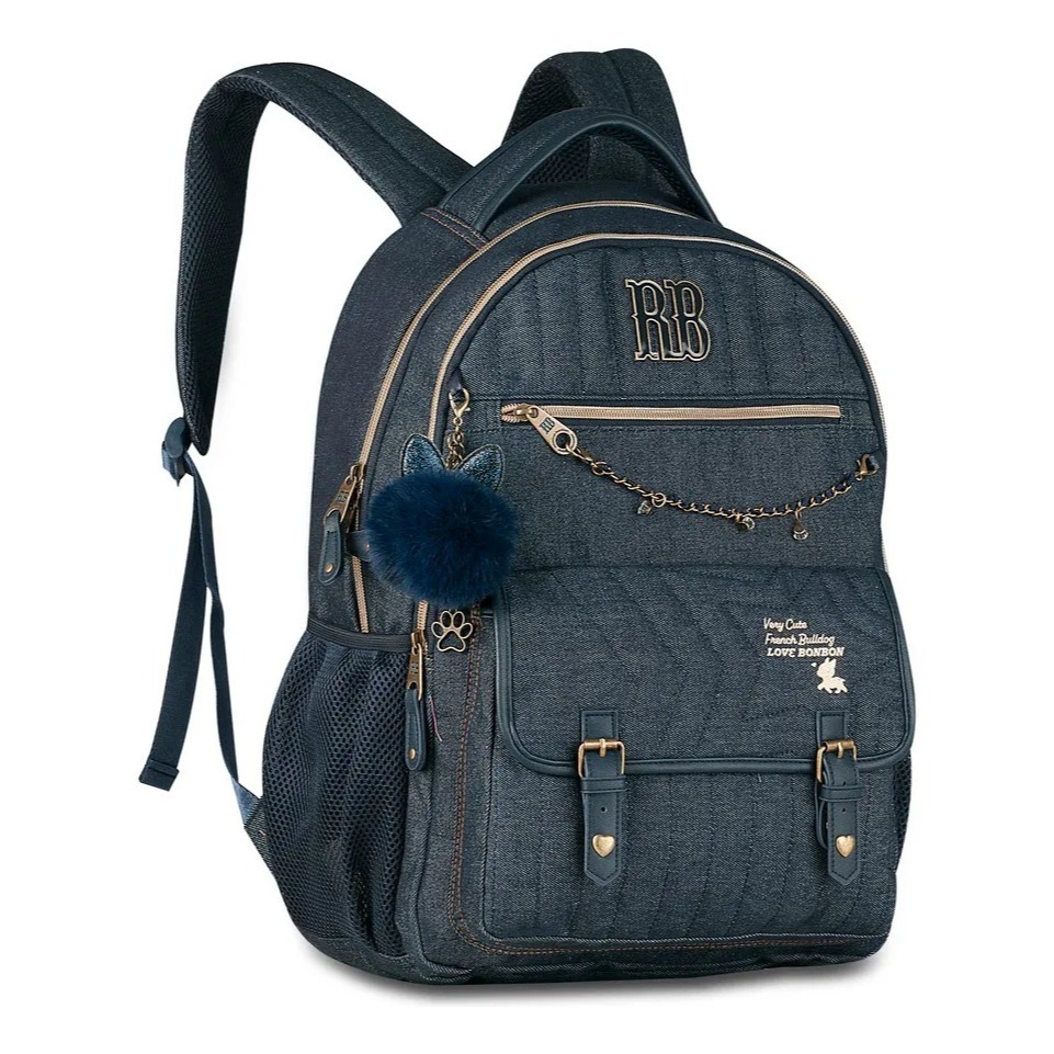 MOCHILA, ESTOJO OU LANCHEIRA REBECCA BONBON JUVENIL JEANS ORIGINAL