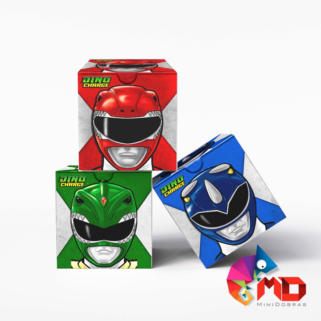 PEQUE E MONTE Caixa Cubo Lisa POWE RANGERS Diversos Temas a Pronta Intrega (ENVIO EM 24HRS)