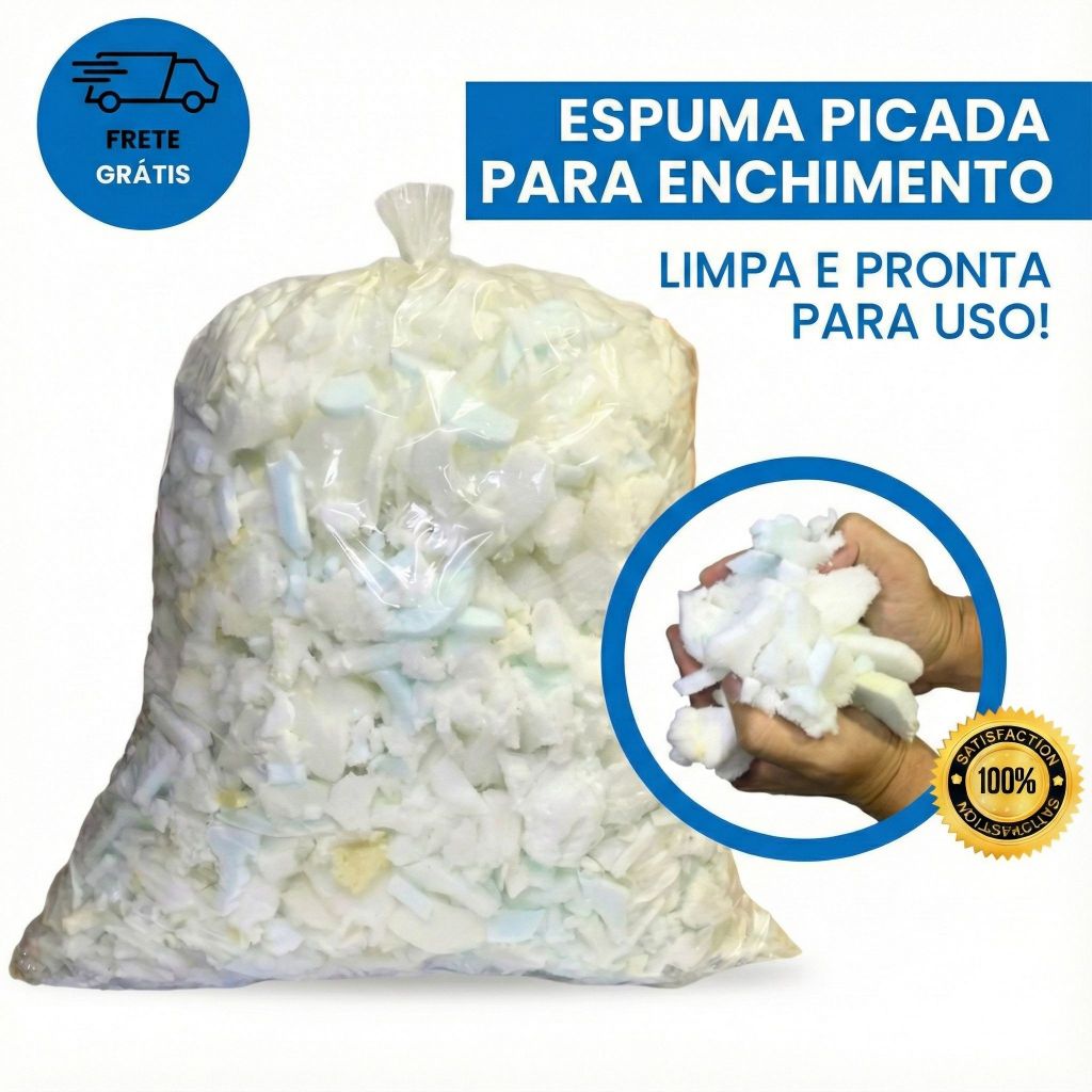 1kg Enchimento Espuma Branca para Puffs Almofadas Estofados Preenchimento Flocado Recheio Travesseiro Macio Envio Rápido em Oferta na Shopee