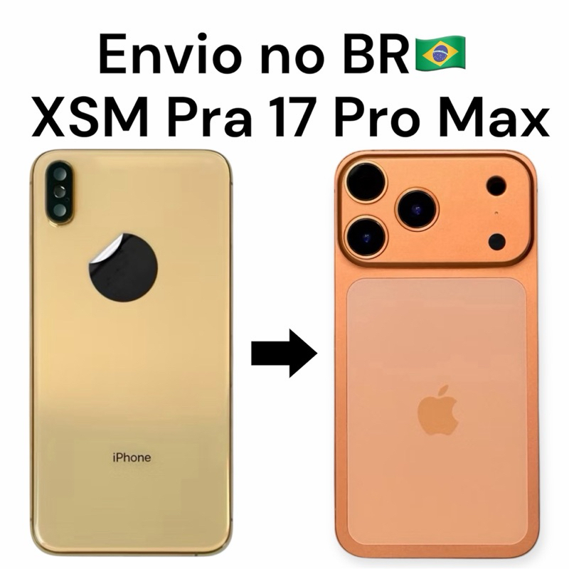 Chassi Aro Carcaça Transformação Xsmax Pra 17 Pro Max Completo + Botões em Oferta na Shopee