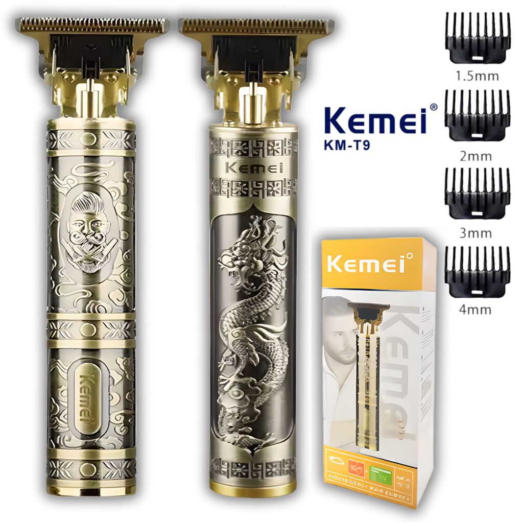 Máquina Kemei Barbear Aparador Profissional barbeador acabamento cortar cabelo Sem Fio Portátil