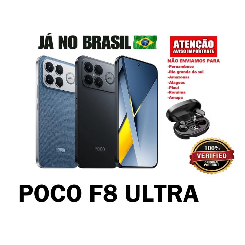 XIAOMI POCO F8 ULTRA 512 GB 16 RAM COR PRETO NFC/5G PRONTA ENTREGA