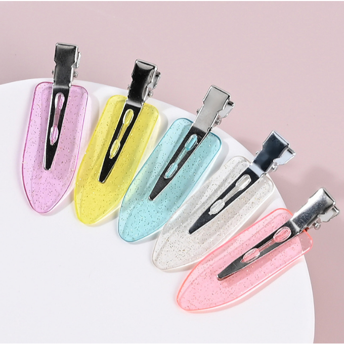 Kit Clipes De Cabelo Skincare Maquiagem Presilhas Grampos Franja Jacaré - Hair Clip Tipo Oceane 6X2cm em Oferta na Shopee