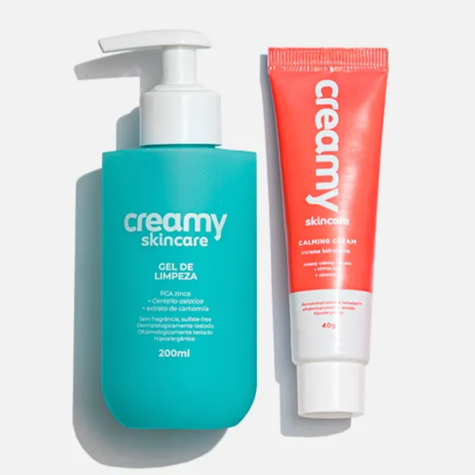 Kit Creamy  Gel de Limpeza e Calming Cream