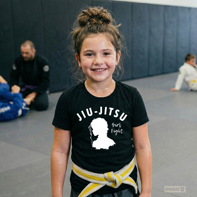 Camiseta Feminina Jiu-Jitsu meninas – Lute Como Uma Garota - 100% Algodão