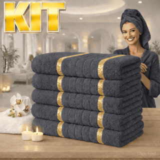 Kit Toalha Banho 100% Algodão Grande Felpuda Alta Absorção Resistente Macia Casa Hotel Pousada SPA em Oferta na Shopee